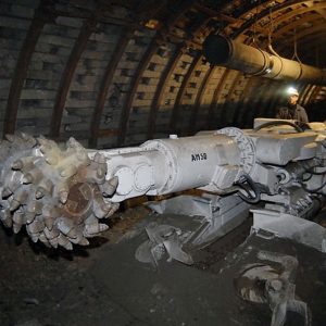 Baňa PG Silesia Razenie dovrchnej steny č. 334 a zosilnenie križovania K7