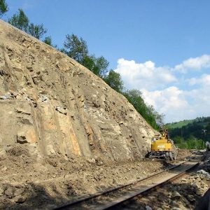 Výstavba cesty Skalité - hranica SR/PR